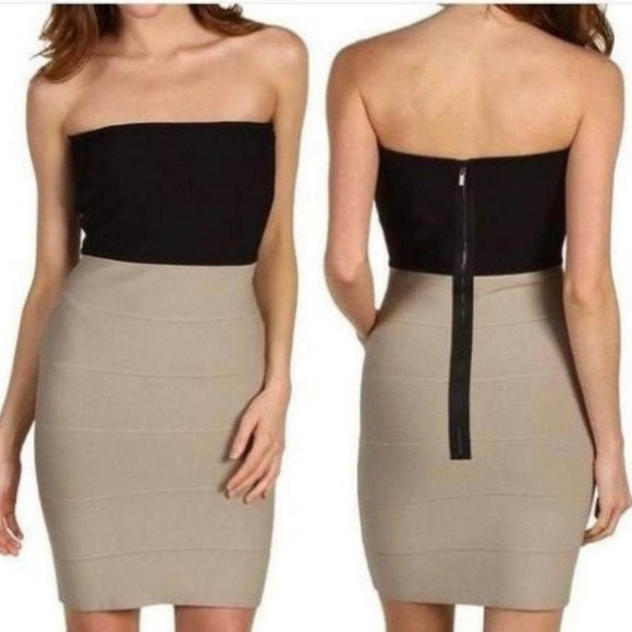 BCBGMaxAzria Alyona Strapless Bandage Mini Dress Sz S - Picture 3 of 8